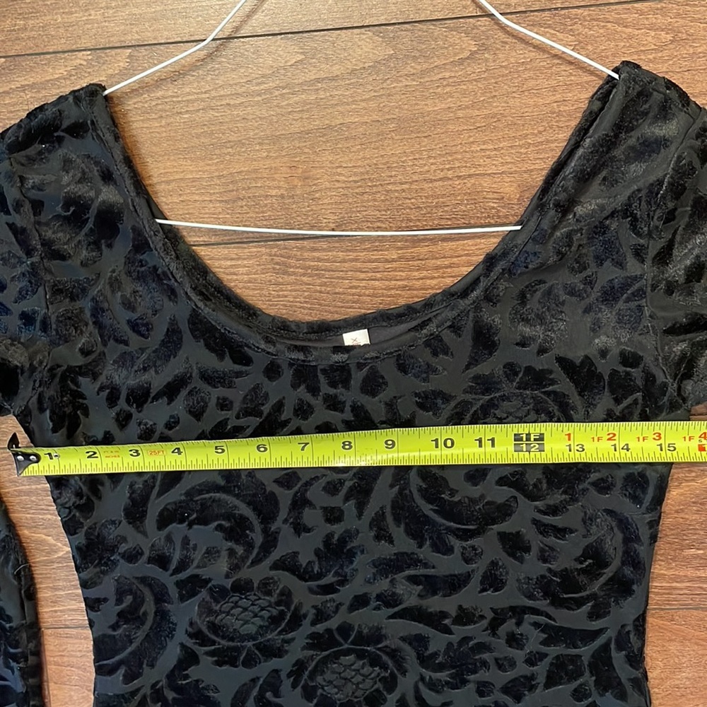 Black Cocktail dress in velvet burn-out size small - Picture 4 of 11